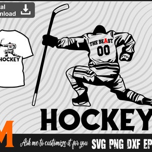 The Beast and Best Ice Hockey player, Hockey Dad svg, Hockey svg, Sports svg - SVG Cut File, Png, Vector, Silhouette Digital Download