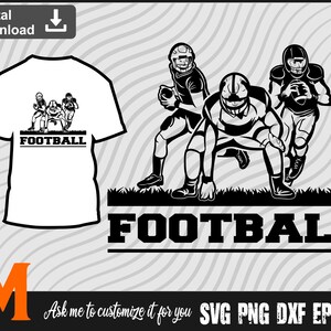 Football Team, Silhouette Football SVG, Football Player Svg, Football Dad - Football Cut File, Png, Vector, Sports SVG for Football Lovers
