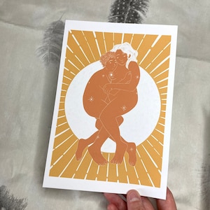 Lesbische Sonne, Queer Kunstdruck, lesbische Wohnkultur