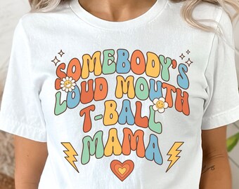 Retro Tball Mom Shirt, T-ball Mama T-shirt, Teeball Mom Gift, Baseball Mama, Sports Mom Tee, Mothers Day Gift, Tee Ball Mom Gift