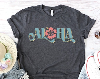 Camiseta Aloha Flower, camiseta para vacaciones de verano en Hawái