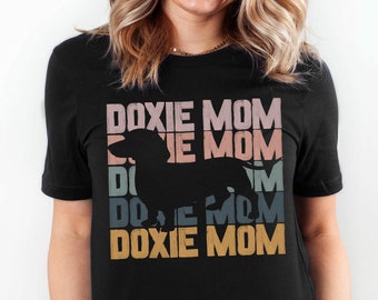 Chemise de maman Doxie, t-shirt teckel, chemise de chien saucisse, cadeaux de maman Doxie, tee-shirt pour chien Wiener, chemise de chien Weenie, cadeau d'amant de teckel, Doxie Mama