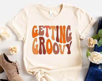 Retro Getting Groovy Shirt, Trendy Groovy Bachelorette Tee, Wife Of The Bach Party Shirts, Bridal Party, Cute Hippie, Girls Trip Married