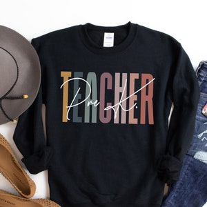 Pre-K Teacher Sweater, Preschool Teacher Sweatshirt, Teacher Sweater, Pre K Teacher Pullover, Teacher Crewneck,Gift For Teacher,Teacher Team