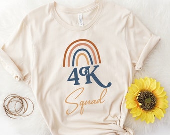 Camiseta para profesores de 4K Squad, camiseta para educadores de la primera infancia