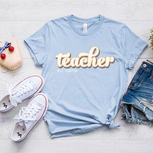 Personalized Teacher T Shirt - Teacher Shirt - Retro Teacher Tshirt - Vintage Teacher Shirts - Gift for Teacher - Teacher Gifts - Teaching