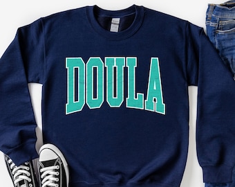 Bluza z okrągłym dekoltem Vintage Doula, odzież dla położnych