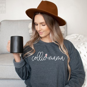 Border Collie Mama Sweatshirt, Collie Mom Sweater, Dog Lover Gift, Border Collie Owner, Cute Dog Owner Jumper, Rough Collie Pet, Dog Mom
