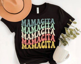 Retro Mamacita-skjorta, trendig Cinco De Mayo-skjorta, Fiesta-t-shirt, Y2k-estetisk t-shirt, mors dag-t-shirt, festdrickande present, för nyblivna mammor