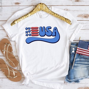 Retro USA Tee, Cute America Shirt, 4th Of July Shirt, 4th Of July Tshirt, Independence Day, Fourth July Gifts,Patriotic Shirt,Merica Patriot