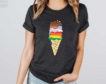 LgbtqIA Pride Shirt, Ice Pops Tshirt, Ghiacciolo Gelato, Pride Month, Gay Pride Rainbow, Transgender, Bisessuale, Pansessuale, Lesbian Pride Lgbtq