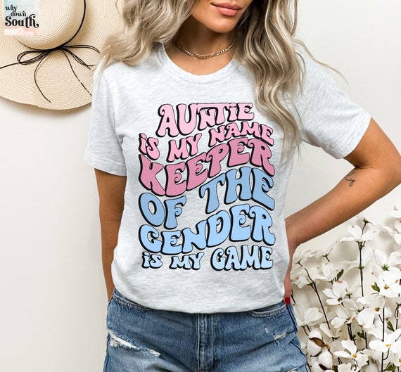 Keeper of the Gender Shirt, Auntie Gender Reveal Tshirt, New Aunt
