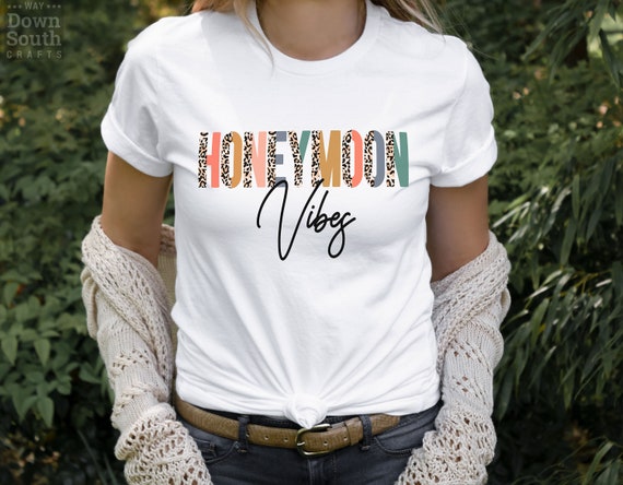 Honeymoon Vibes Shirt Just Married Tee 