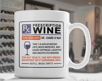 Funny Wine Mug - Unique Wine Gifts - Funny Gifts For Wine Lovers - Wine Gifts For Him - Wine Gifts For Her - Mug For Wine Lover