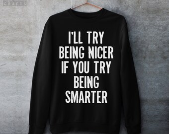 Be Smarter Goth Grunge Sweatshirt – Emo Tumblr Style