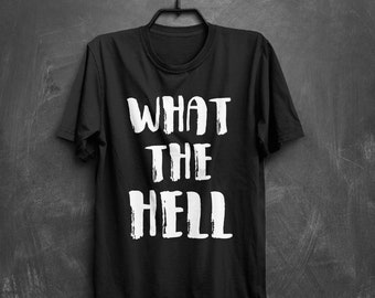 Emo Kleidung - Nu Goth - Goth Kleidung - Offensive Shirt - weiche Grunge - Emo Shirts - Gothic Shirt - was die Hölle - unangemessene T Shirt