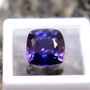 10.7Ct Cushion Cut Faceted Sapphire Gemstone Violet Color Sapphire Loose Stone Top Quality Sapphire Purple Color Certified Sapphire Jewelry