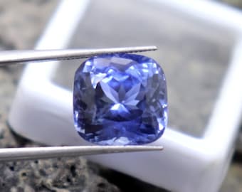 11CT Kissenschliff Blauer Saphir Natürliche facettierte Saphir Unbeheizt Unbehandelte Lose Saphir Ring Anhänger Saphir Zertifiziert Herstellung Schmuck
