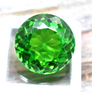 Earth Mined Round Cut Peridot Stone Loose Best Quality Peridot Faceted 56.7ct CGI Certified Green Peridot Loose Gemstone Pendant Size