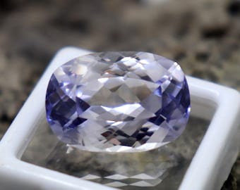 Brilliant Kissenschliff Blauer Saphir Loser Stein 24 Karat Facettierter Saphirstein Zertifizierter Saphir Nicht erhitzter, unbehandelter echter Saphir AAA