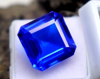 34 Karat AAA-Qualität Natürlicher Königsblauer loser Saphir-Edelstein facettierte strahlende Form Zertifizierter Saphir-Stein unbeheizt, unbehandelt abgebauter Saphir