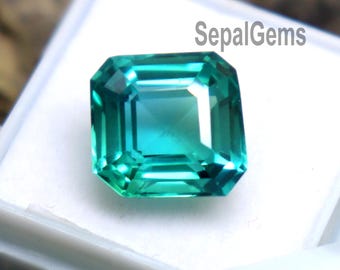 Mined Indicolite Tourmaline Loose Stone Unheated Untreated Tourmaline 11Ct Radiant Cut Faceted Tourmaline Stone Certified Tourmaline Ring