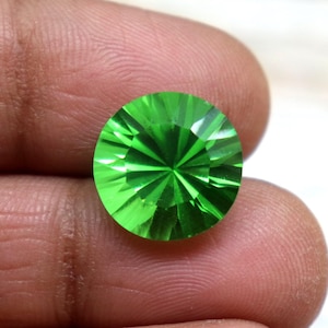 Excellent Cut Round Green Peridot Gemstone 7CT Earth Mined Peridot Loose Faceted Peridot Certified Ring Size Peridot Pendant Size Green Ston