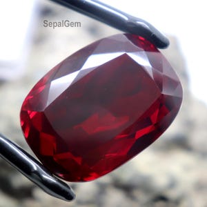 AAA Quality Red Ruby Gemstone 122.4Ct Excellent Cushion Cut Natural Ruby Unheated Untreated Loose AAA Stone Certified Ruby Ring Size Pendant