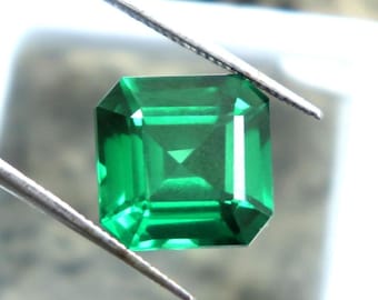 AAA Quality Emerald Gemstone Radiant Cut Green Emerald Natural Loose Stone 11.5ct Faceted Certified Emerald Stone Ring Size Pendant Emerald