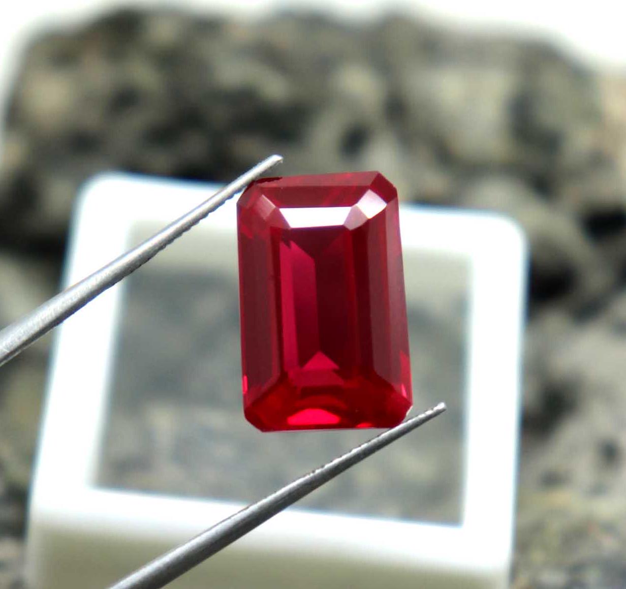 Mid Quality Ruby Amazing Quality Ruby Stone AAA Red Ruby Loose Emerald Cut Ruby From ...