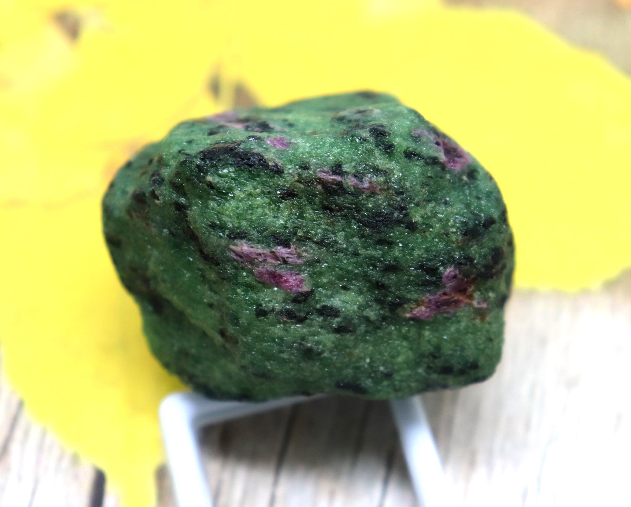 Earth Mined Ruby Zoisite Pink Green Gemstone Raw Rough Ruby