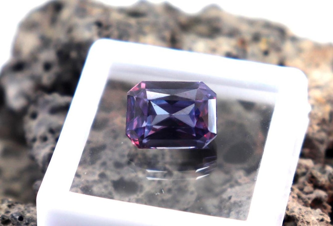 Earth Mined Color Changing Stone Alexandrite Emerald Cut 6.7ct Loose ...