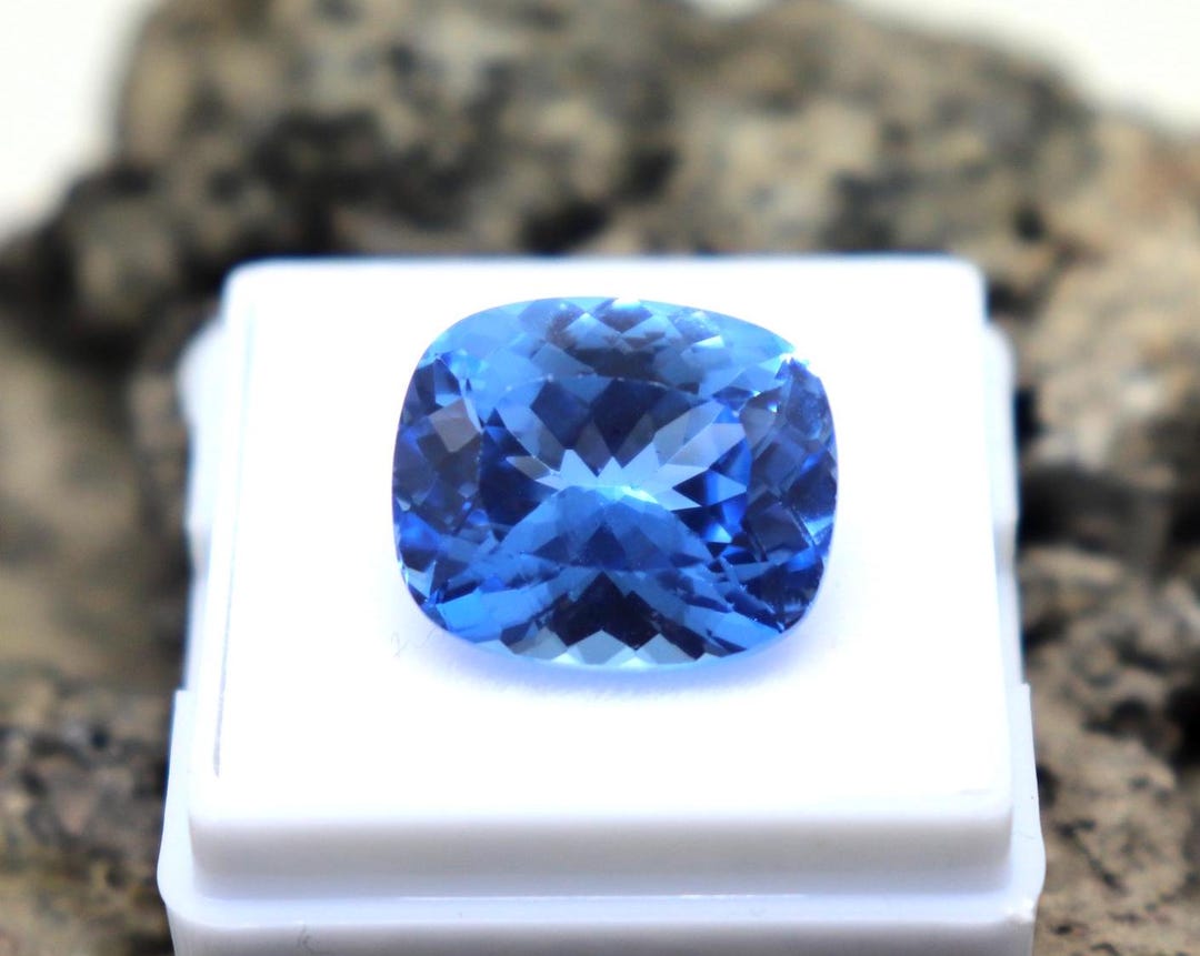 PIETRA PREZIOSA SFUSA Certificata Di Benitoite Blu Viola Naturale Con - Foto 6