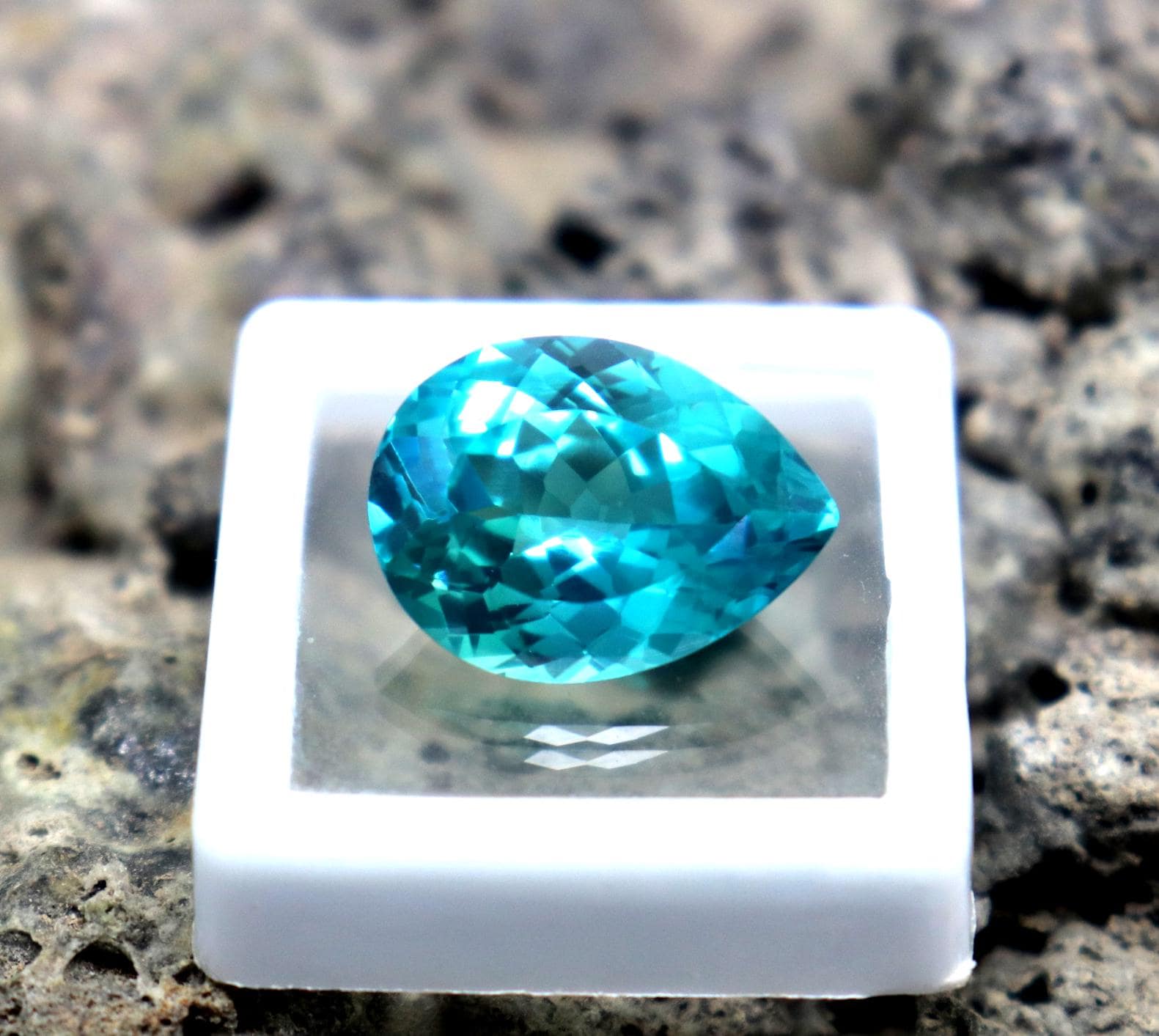 Rare Found Gemstone Grandidierite Loose Stone Certified Grandidierite Gem Pear Cut 15ct Faceted AAA Grandidierite Bluish Natural Gemstone