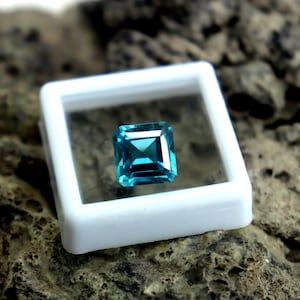 Excellent Quality Natural Paraiba Tourmaline Loose Gemstone 6.7Ct Faceted Radiant Shape Certified Paraiba Tourmaline Ring Size, Gift For Her image 7