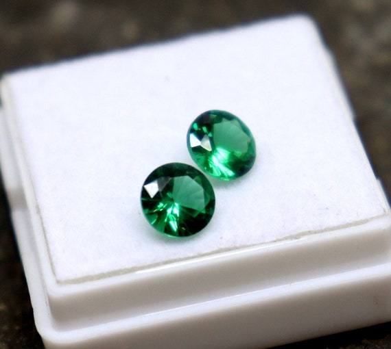 Lot De 15 émeraudes Rondes Naturelles De Colombie - 6mm - Non Traitées - Certifiées AGL
