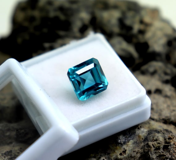 Excellent Quality Natural Paraiba Tourmaline Loose Gemstone 6.7Ct Faceted Radiant Shape Certified Paraiba Tourmaline Ring Size, Gift For Her