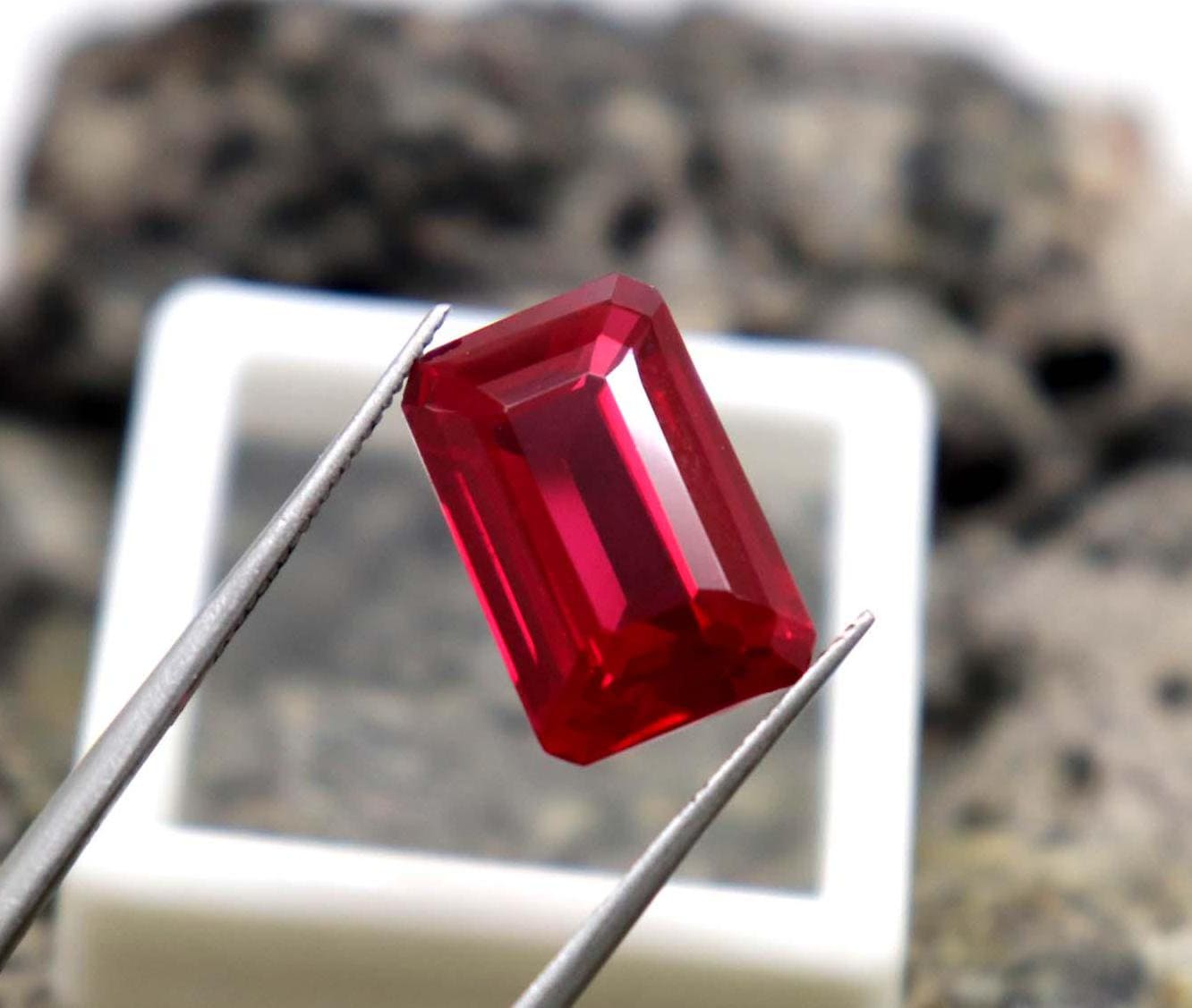 Mid Quality Ruby Amazing Quality Ruby Stone AAA Red Ruby Loose Emerald Cut Ruby From ...