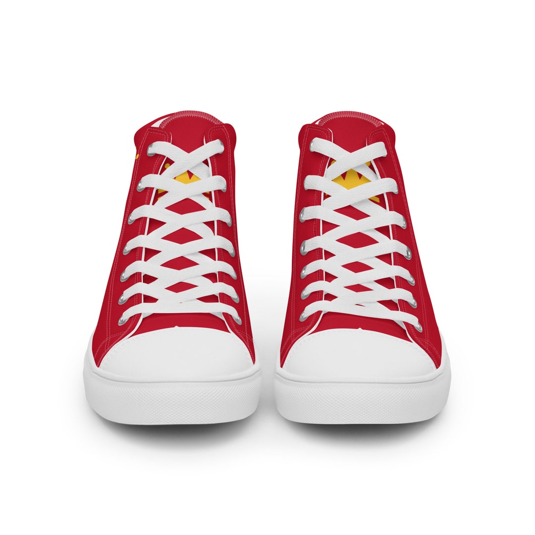 MEN'S RED'S GUITAR HIGH TOP CANVAS SHOES