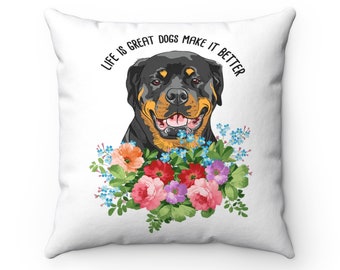 Rottie Mom RNRN21 Tees Co 18x18 Rottie Mama Rottweiler Dog Puppy Rescue Mom Pet Women Throw Pillow Multicolor Rottie Mom RNRN21 Tees Co 18x18 Rottie Mama Rottweiler Dog Puppy Rescue Mom Pet Women Throw Pillow Multicolor