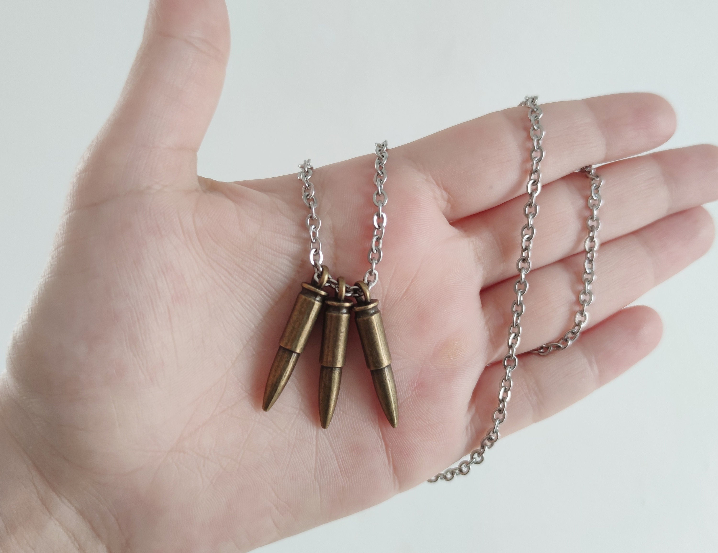 Three store bullet necklace