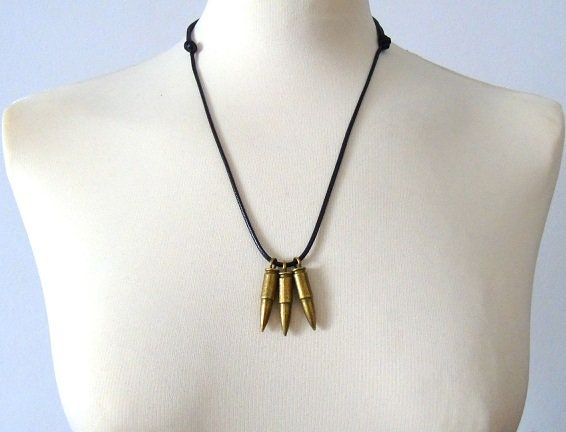 Three bullet best sale necklace