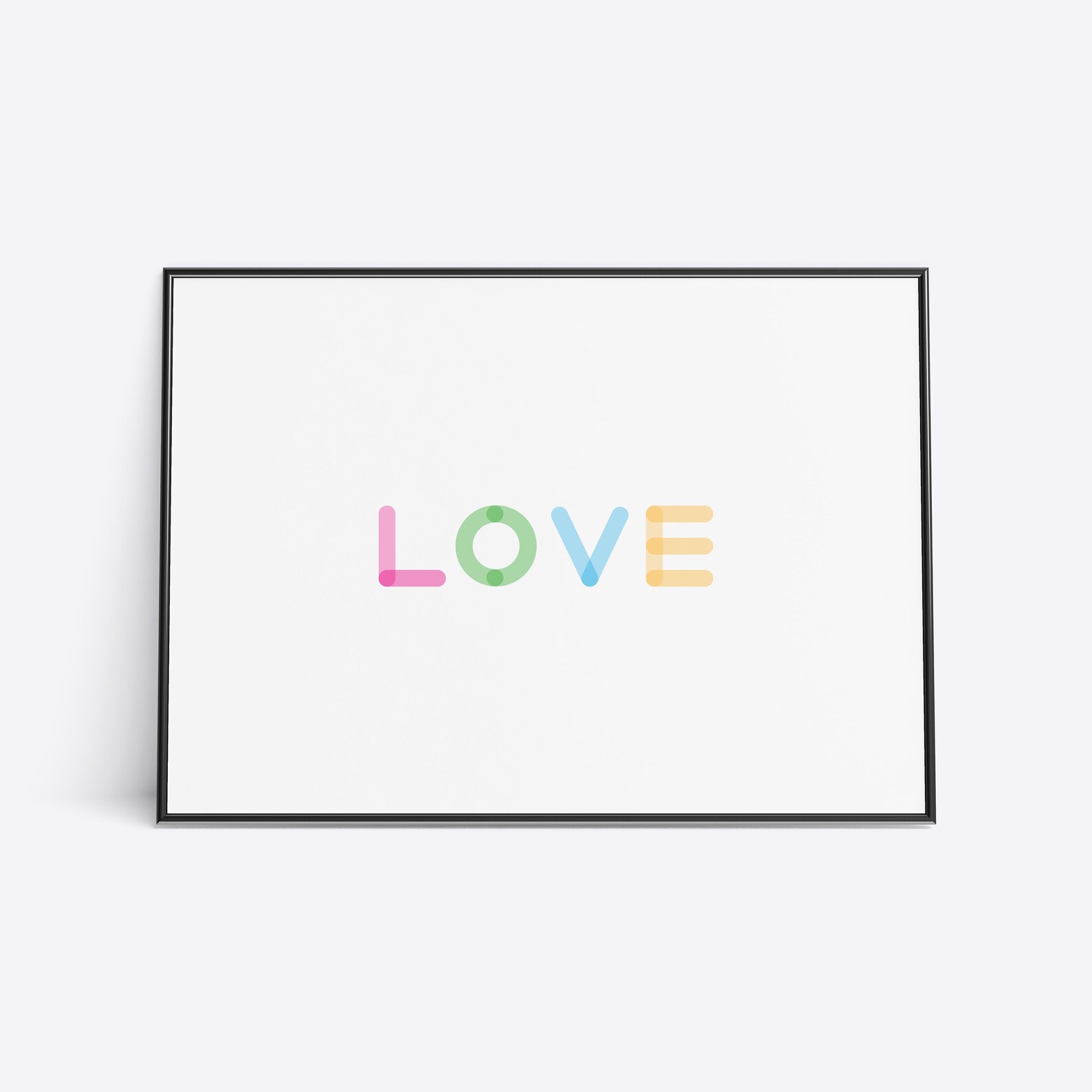 Love typography print Love sign Printable art Gift for | Etsy