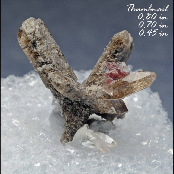 Rare Raspberry Red Beryl (also sometimes called Bixbite) on Topaz Crystal (Direct Mine source) - Location: Thomas Range Juab Co. Utah.