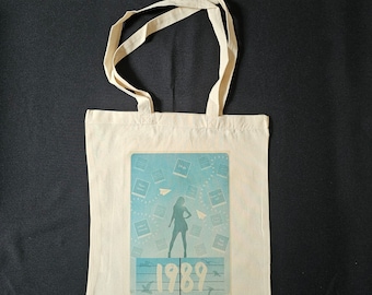 The Eras Tour 1989 Tote Bag Taylor Swift Illustration Art Print Poster