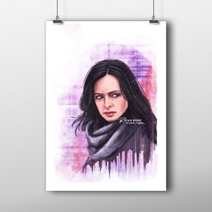 Jessica Jones Illustration Art Print - Krysten Ritter Painting Poster