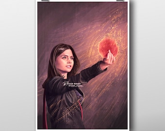 Clara Oswald "Infinite Potential" Illustration Doctor Who Art Print - Jenna Coleman Poster