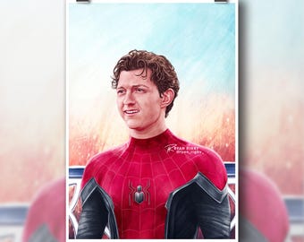 Spider-Man Far From Home "I Really Like You "  Illustration Art Print - Peter Parker Tom Holland Poster
