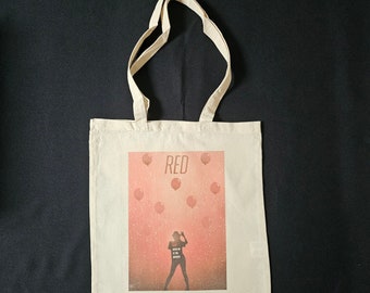 The Eras Tour Red Tote Bag Taylor Swift Illustration Art Print Poster