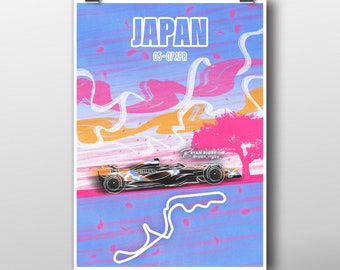 Japan GP Grand Prix 2024 Season McLaren Art Print Formula 1 Poster Lando Norris Oscar Piastri LN 4 OP 81 Painting